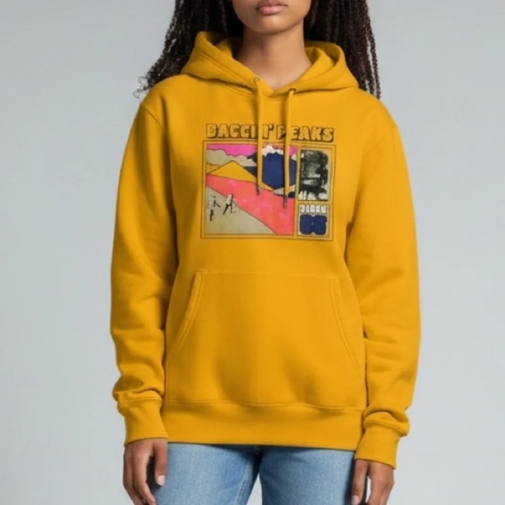 The North Face Men's Places We Love Standard Fit Printed Hoodie in Summit Gold